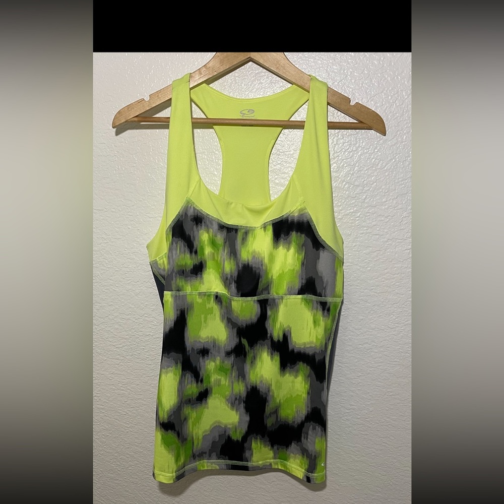 Champion Multi-Colored Athletic Top with Sport Bra Attached.